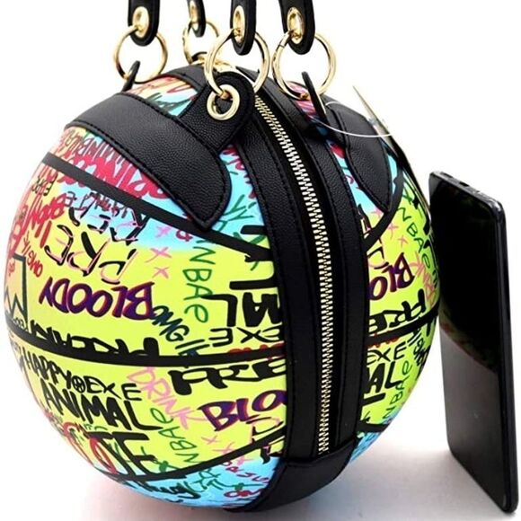 ✨HP✨Graffiti Basketball Shape Clutch Model 1 - Picture 11 of 11